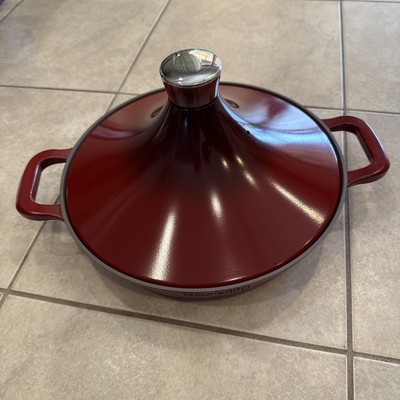 Red Non-Stick Frying Pan and Tagine Cookware - Dishwasher Safe & Heat Resistant