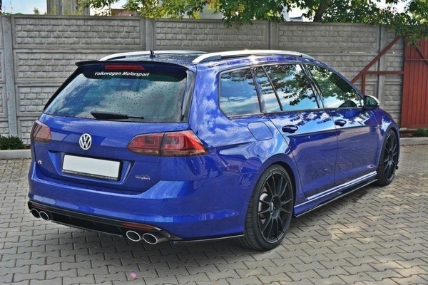 Maxton Design Diffusor Flaps Passend FüR Vw Golf 7 R Variant Schwarz Hochglanz-image