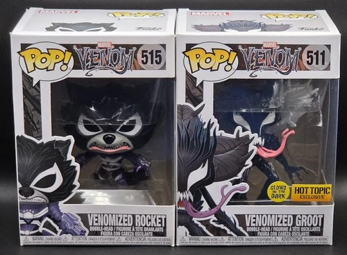 Funko Pops ~ Venomized Groot, Rocket & Thor Pin ~ New & Sealed ~ (See Pictures)