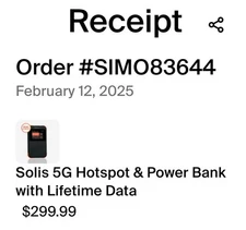 Solis 5G Hotspot & Power Bank With Lifetime Data