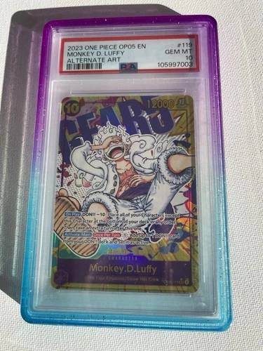 2023 One Piece Monkey D. Luffy Alt Art OP05-119 SEC PSA 10 Gem Guard Included