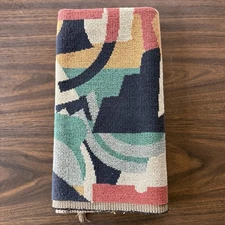 Clarence House Imports - Suprematism Rouge/Vert Fabric Remnant Sample 26x26 VTG