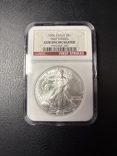 2006 Silver American Eagle NGC Gem Uncirculated First Strikes