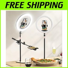 12" Desk Ring Light with Stand and Phone Holder