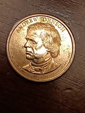 1$ ANDREW JOHNSON 17TH President (1865-1869) 2011 (D) US One Dollar Coin
