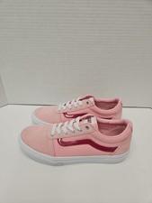Vans Glossy Coral Blush Pink White Missy Size 4