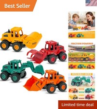 Construction Toys for 3  Old Boys Girls Kids, Friction Powered Construction T...