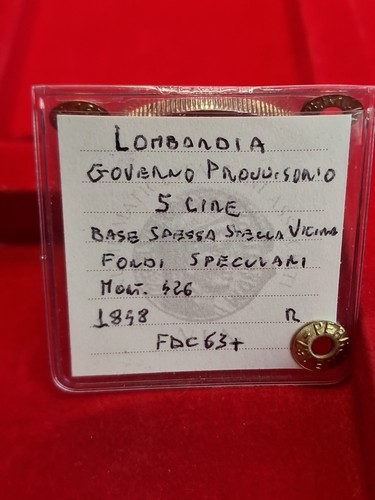 5 LIRE DEL 1848 GOVERNO PROVVISORIO LOMBARDIA - ASSOLUTA RARITA' - Foto 5 di 6