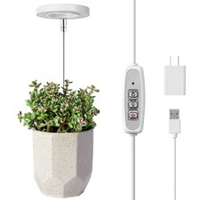 Full Spectrum LED Grow Light for Indoor Plants, Adjustable with Timer  Dimming