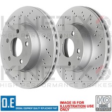 PER ALFA ROMEO GIULIA STELVIO COPPIA DISCHI FRENO FORATI A CROCE ANTERIORI 330mm