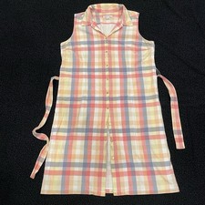 Pendleton Shirt Dress Summer Colorful Plaid XL Travel Sleeveless Cotton Belted