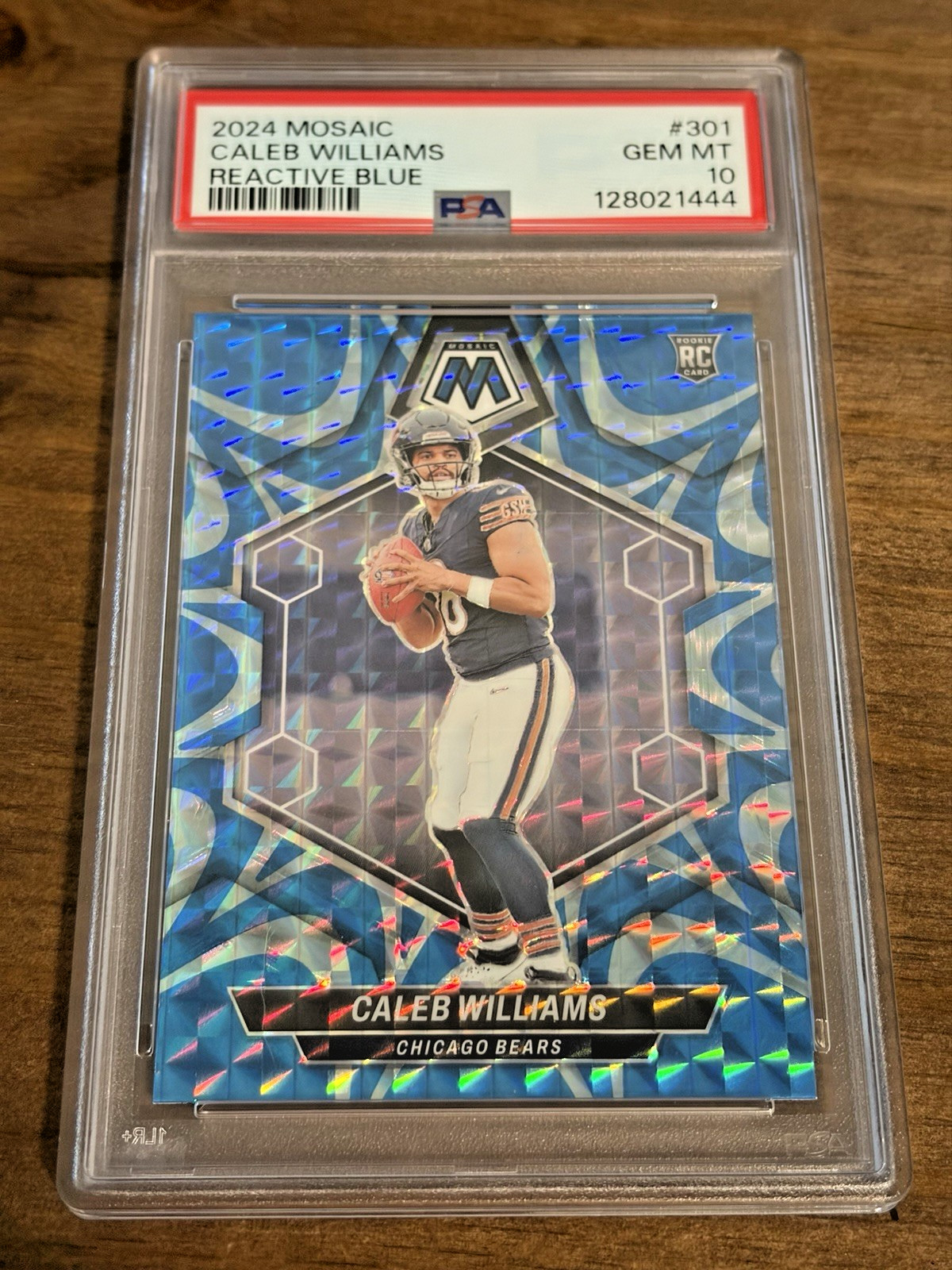 2024 Panini Mosaic CALEB WILLIAMS #301 Blue Reactive Prizm Rookie Card PSA 10 !!
