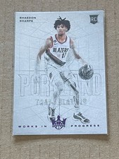 2022-23 NBA COURT KINGS WORKS IN PROGRESS VIOLET SHAEDON SHARPE ROOKIE 24/49