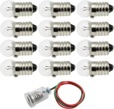 FDXGYH E10 1.5V 0.3A Mini Light Bulbs 12pcs Old Fashioned Christmas Lights... 