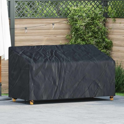 Abdeckung für Gartenbank Schwarz Gartenabdeckung Textilien Outdoor vidaXL