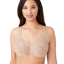 Wacoal 65547 Toast Nude Halo Lace Full Figure Underwire Bra Size 36D
