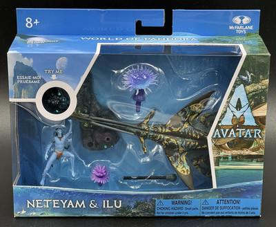 Avatar: The Way of Water World of Pandora Neteyam & Ilu Figure Set NIB