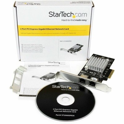 StarTech 2 Port PCIe Gigabit LAN Netzwerkkarte Dual RJ45 Adapter Neu OVP