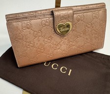 Gucci Guccissima Continental Metallic Gold Long Wallet 34296