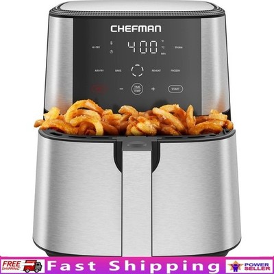 TurboFry 6Qt Air Fryer 4in1 Digital Extra Crispy Nonstick Dishwasher Safe New