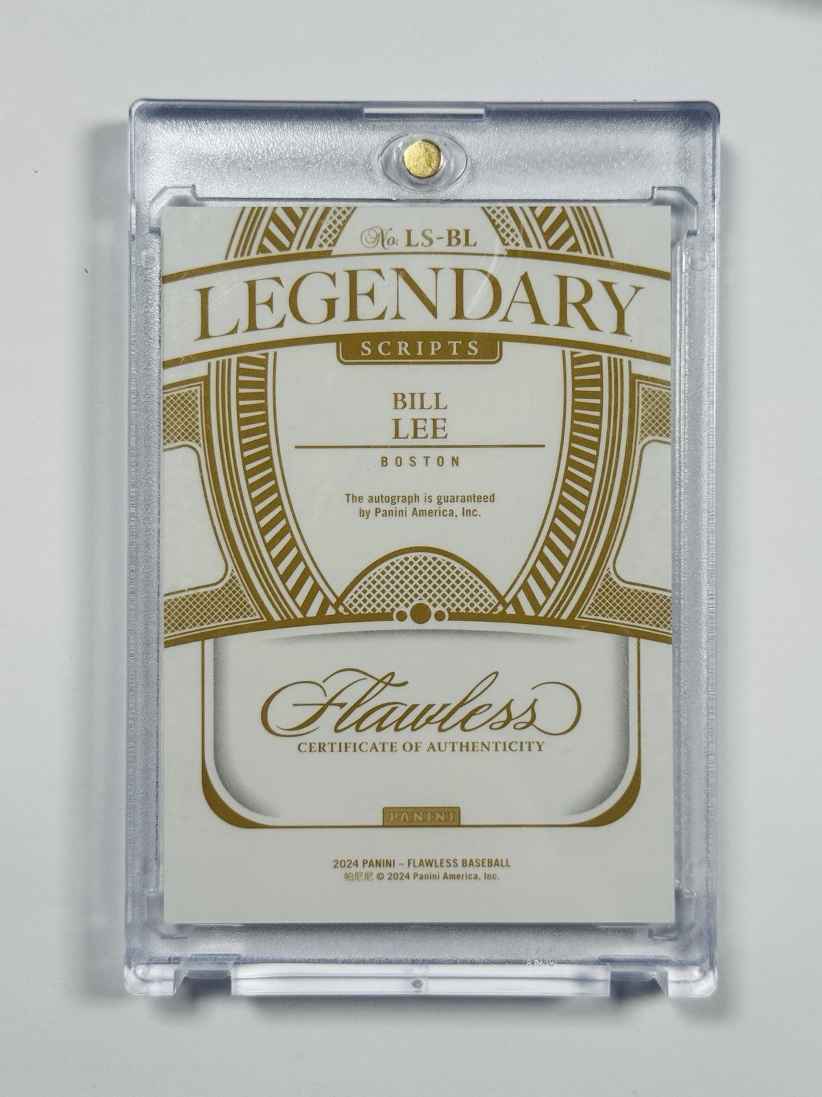 2024 PANINI FLAWLESS BILL LEE #LS-BL RUBY LEGENDARY AUTO /20 view 2
