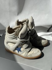 Authentic Isabel Marant Bekett Wedge Sneakers   Khaki / Taupe Size 37EUR 7US