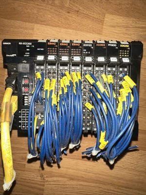 Omron NX-ECC203 EtherCAT Communication Coupler Module With  (7 Cards) See Pics