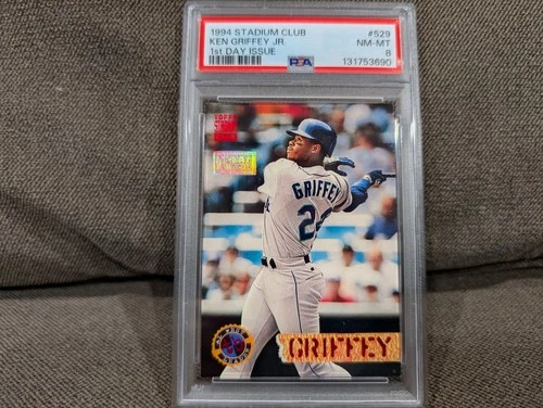 1994 TOPPS STADIUM CLUB KEN GRIFFEY JR 1ST DAY HOLO MARINERS PSA 8 RARE SP HOF