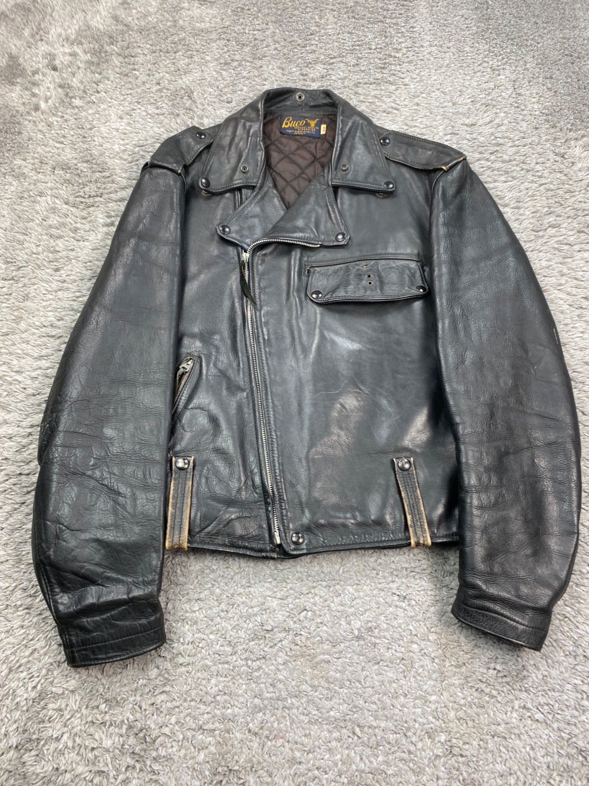 Buco Leather Jacket Men 48 Steerhide The Real McCoys Motorcycle Racing Bomber