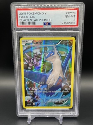 2015 POKEMON XY BLACK STAR PROMO LATIOS #XY79 HOLO PSA 8 NM