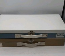 Vintage Smith Victor And Simpsons Metal Cases Holding 150 Slides Each Coin Cases