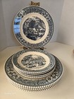PILGIM Set Of (4) Dinner Plates & (4) Dessert Plates Royal China AMERICAN...