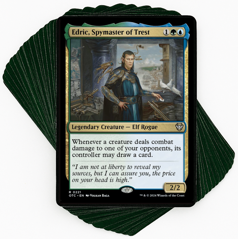 Custom Commander Deck*** Edric, Spymaster of Trest - Unblockable Card Draw  | eBay