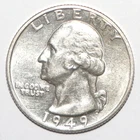 New Listing1949 D Washington Quarter AU (O335)