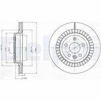 2X Delphi Bremsscheibe BG4270 FüR XC60 Volvo 156 1 Suv Van Awd