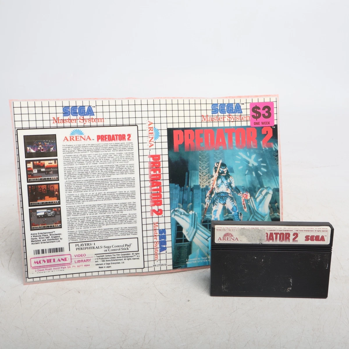 Predator 2 Sur Sega Master System – Complet CIB – Version PAL – Bon état – 1992