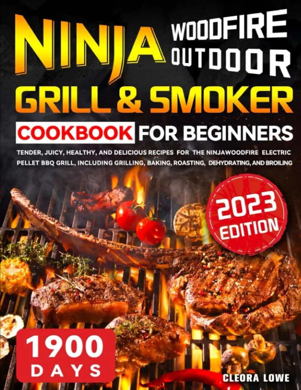 Ninja Woodfire Grill & Smoker Cookbook for Beginners – Tender Juicy Healthy Recipes-image