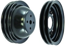Bb Chevy 396 454 Pulley Kit Black Steel Swp Pulleys 2 Groove New Set Chevelle Bb Chevy 396 454 Pulley Kit Black Steel Swp Pulleys 2 Groove New Set Chevelle