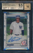 BGS 9.5/10 JASSON DOMINGUEZ AUTO 1st 2020 Bowman Chrome Autograph RC GEM MINT
