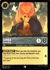 DISNEY LORCANA FIRST CHAPTER #188/204 SIMBA, FUTURE KING COMMON