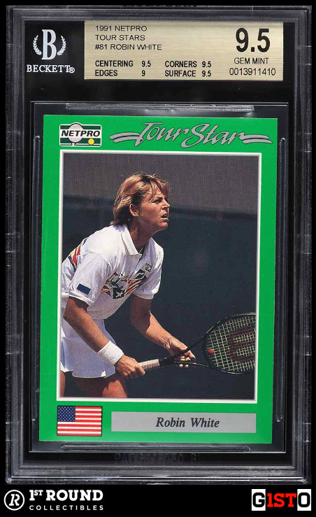 POP 1: Robin White RC BGS 9.5: 1991 NetPro Tour Stars Rookie Card Gisto #81