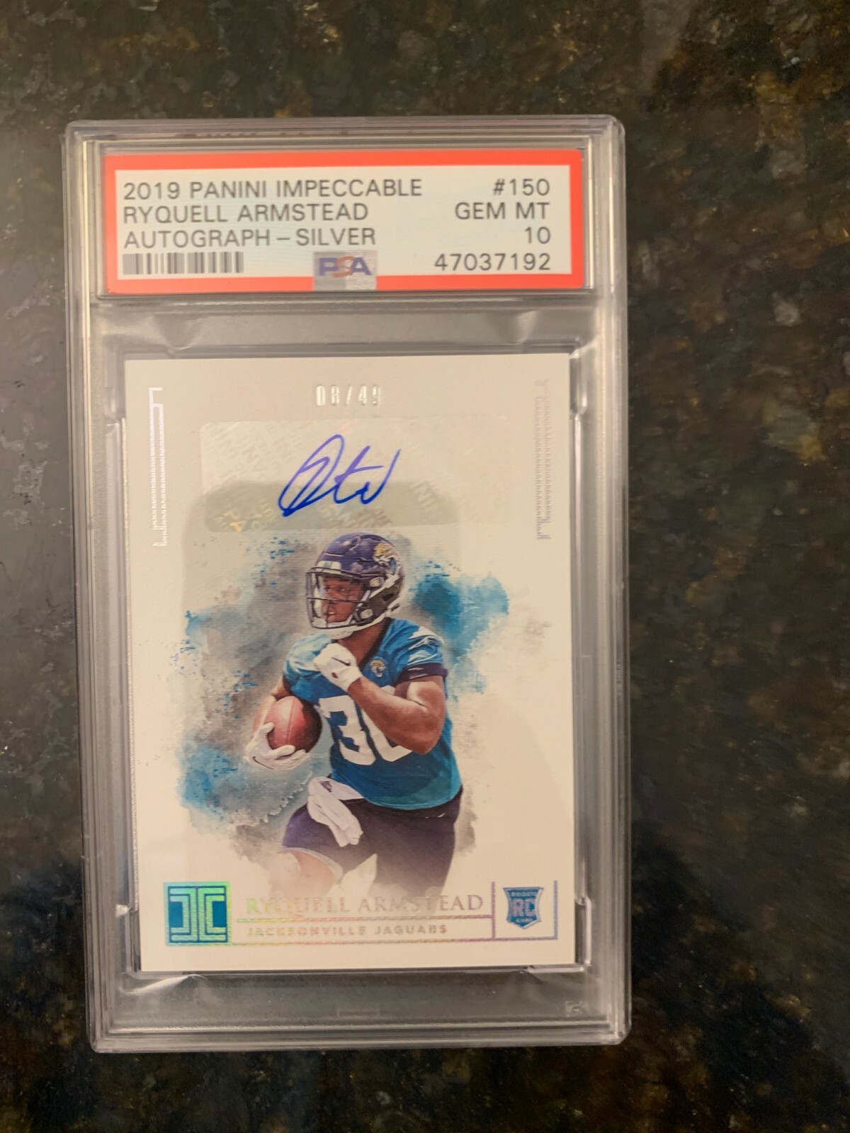 Ryquell Armstead Panini Impeccable #150 Autograph-Silver