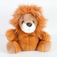Lion Plush Hand Puppet Vintage Full Body 11" Plush Made in Korea