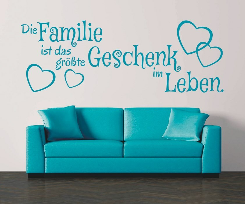 Wohnzimmer Wandtattoo Familie ist das größte