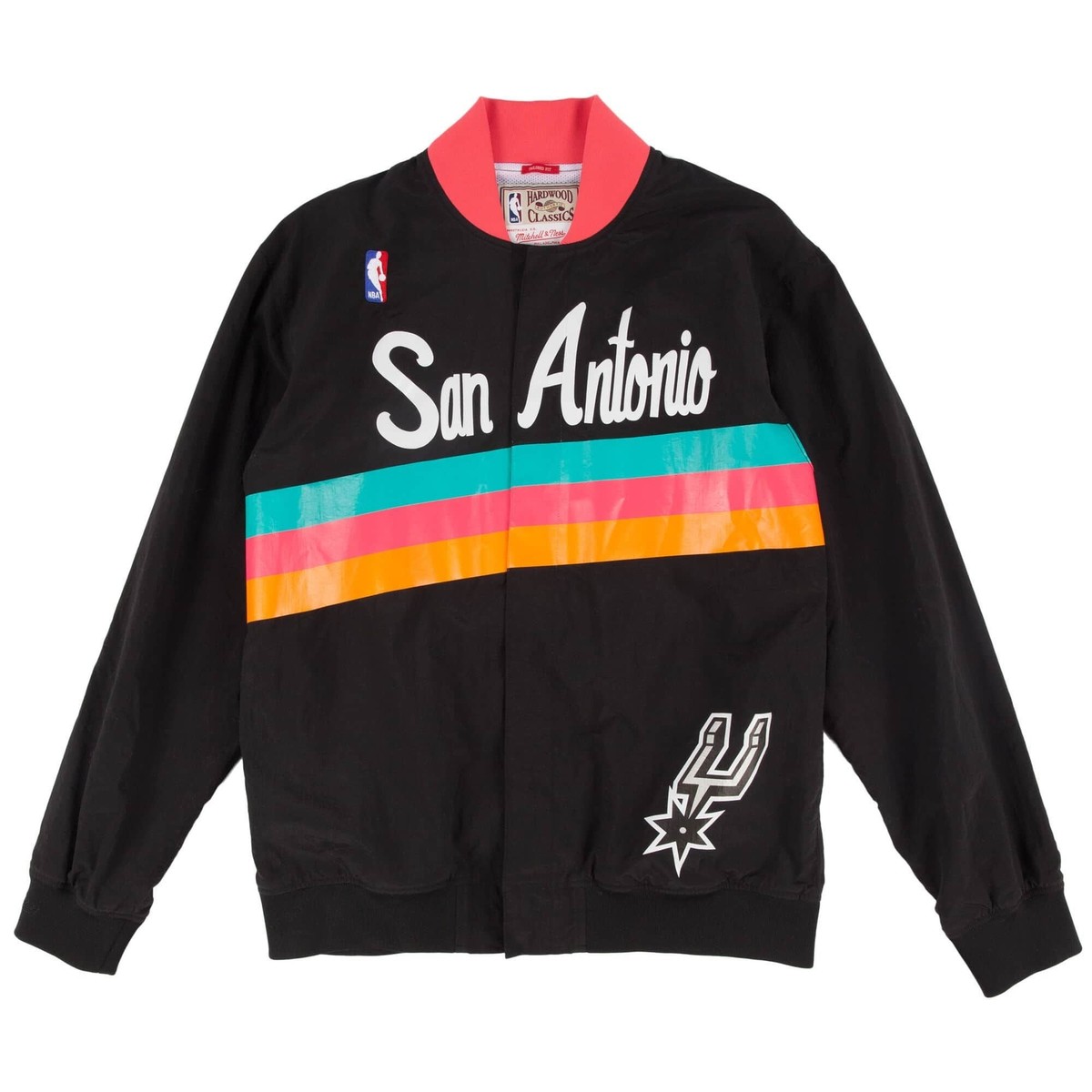 Mens Mitchell & Ness NBA AUTHENTIC WARM UP JACKET - SAN ANTONIO