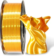 Silk Shiny PLA Gold 3D Printing Filament, 1Kg 2.2Lbs 1.75Mm 3D Print Material, H