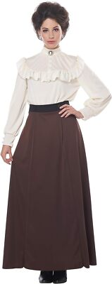 English Suffragette Women Voter Protest Fancy Dress Up Halloween Adult Costume