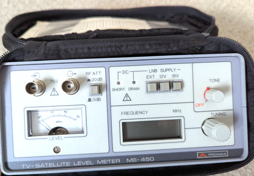 PROMAX TV-SATELLITE LEVEL METER MS-450 with Case - Picture 15 of 20