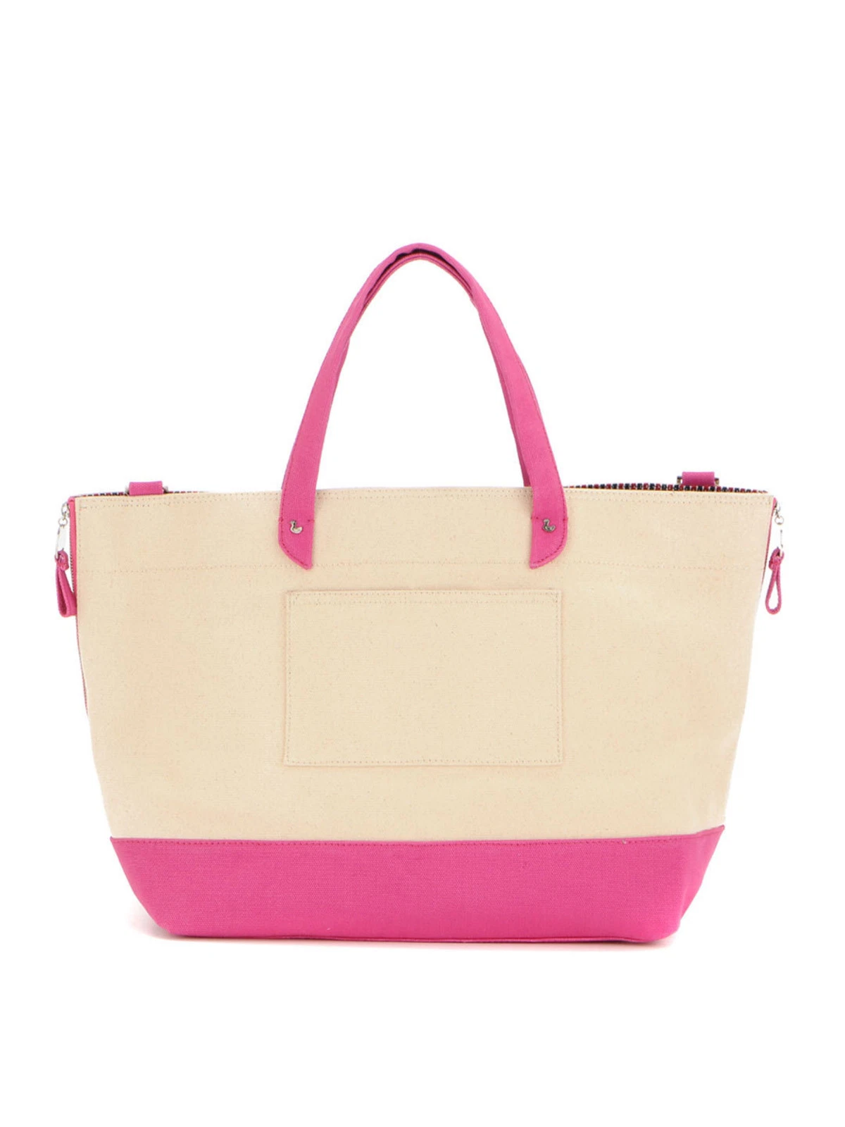 Danzo Canvas Tote Diaper Bag White Pink New