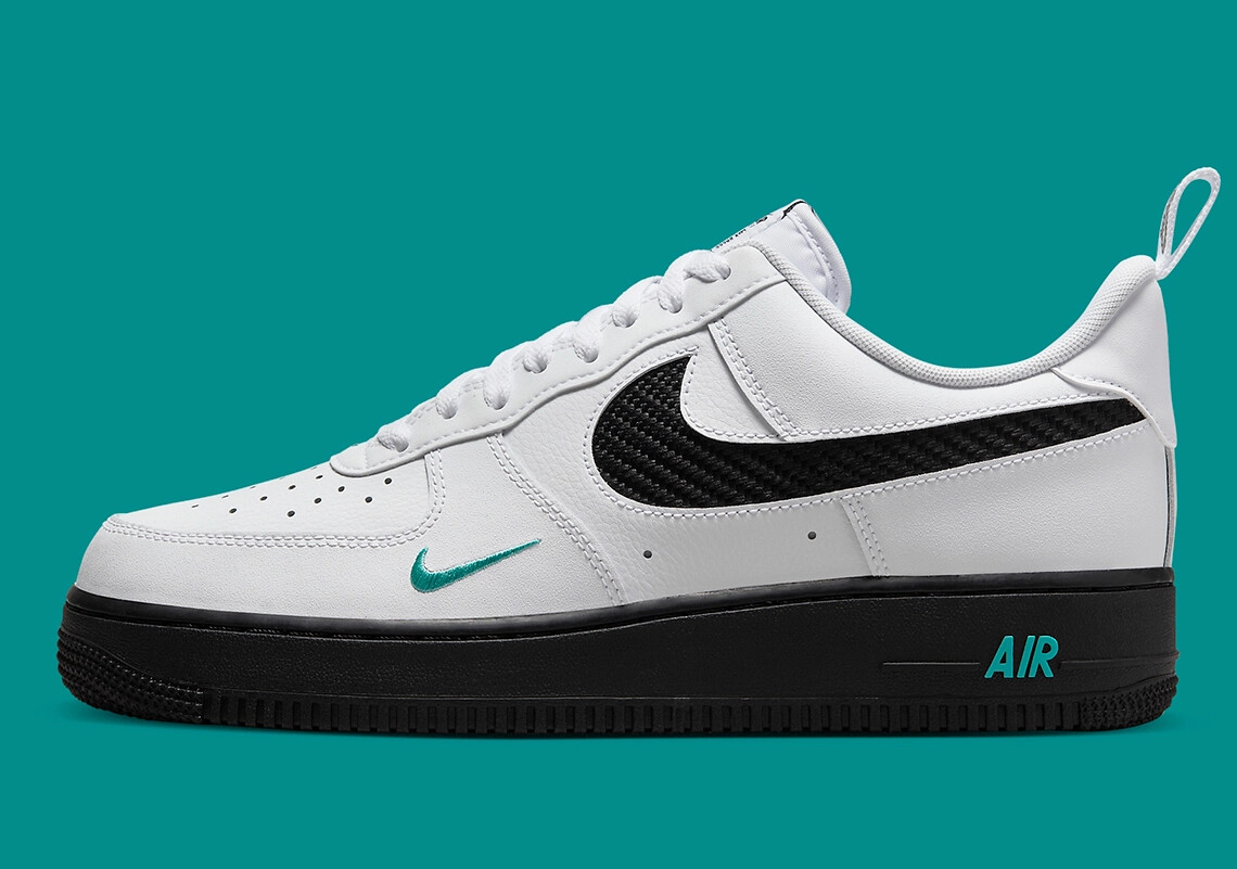 teal and black air force ones